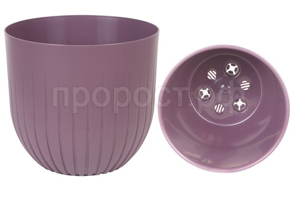 Кашпо Аркада 2,85л белый с вставкой АР17-10