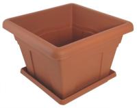 Кашпо Квадро 12,2л терракот С165Т