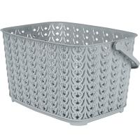 Корзина д/хранения Plast Team Melange 3л с ручкой серый шторм РТ4086 /10шт/ПТ