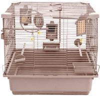 Клетка д/птиц N1 РПК60 42*30*h38см укомплектованная бежевая/Евро Клетка д/птиц N1 РПК60 42*30*h38см укомплектованная бежевая/Евро