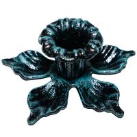 ДЕКОР Подсвечник Цветок антик зеленый РЗДИ/1шт ДЕКОР Подсвечник Цветок антик зеленый РЗДИ/1шт