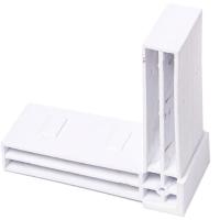 Угловое соединение для секции забора белый