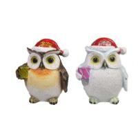 Сова с подарком  L10W7H12.5 см, 2в. 714218