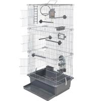 Клетка д/птиц ТУТТИ-3 ECO 42*30*94см (укомплект) серая/46222/Дарэлл Клетка д/птиц ТУТТИ-3 ECO 42*30*94см (укомплект) серая/46222/Дарэлл