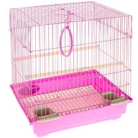 Клетка д/птиц N1 ДКпА105 30*23*39см прямоугольная укомплектованная розовая/10шт/Евро Клетка д/птиц N1 ДКпА105 30*23*39см прямоугольная укомплектованная розовая/10шт/Евро