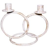 ДЕКОР Подсвечник Кольцо 2 свечи бел золото РЗДИ/1шт ДЕКОР Подсвечник Кольцо 2 свечи бел золото РЗДИ/1шт