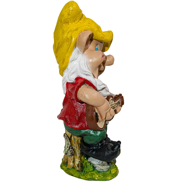 Гном с гитарой сидячий 22*42см 91037-1