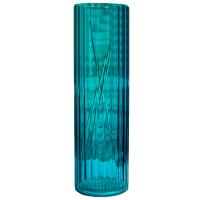 Ваза д/цветов Цилиндр рифленая бирюза стекл. /1905-Н5 /1шт/ДК Ваза д/цветов Цилиндр рифленая бирюза стекл. /1905-Н5 /1шт/ДК