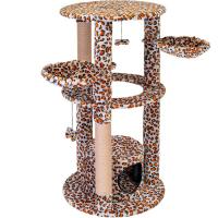 Когтеточка Комплекс КОЛИЗЕЙ разборный 3-х уровневый домик,полка,гамак 58*58**120см барс/8783/Дарэл