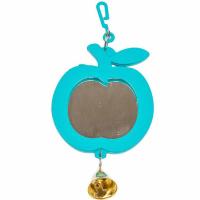 Игрушка д/птиц Яблочко с колокольчиком D50 бирюзовое 5203/Дарэлл