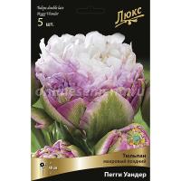 Тюльпан Махровый поздний Пегги Уандер (двухцветный, 5шт, 11/12) 817481