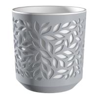 Кашпо Листья 2,5л серый/белой КШ-9576