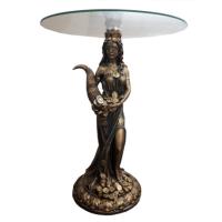 Стол журнальный Фортуна (светлое золото) L28W28H66(2 части-основание,столешница)713470/PP017