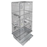 Клетка д/птиц ТУТТИ-3 ECO 42*30*94см (укомплект) светло-серая /46222/Дарэлл Клетка д/птиц ТУТТИ-3 ECO 42*30*94см (укомплект) светло-серая /46222/Дарэлл