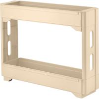 Этажерка на колесах 2 секции Keeplex Regular 53,7х13,8х16,6см бежевый топаз KL3837 /6шт/ПР