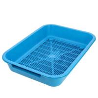 Туалет для кошек ИНТЕКО перламутровый с сеткой/09307021