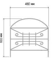 Забор металлический "Классик" мини 2,42м комп-т (5секций*65,5*48,5см)