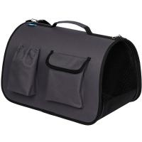 Сумка переноска ХАРД С КАРМАНАМИ М 40*25*25см СП-56 серый