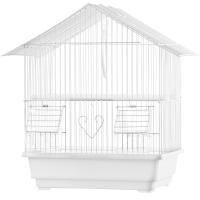Клетка д/птиц N1 ДКпА101 30*23*39см домик укомплектованная белая/10шт/Евро Клетка д/птиц N1 ДКпА101 30*23*39см домик укомплектованная белая/10шт/Евро