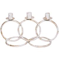 ДЕКОР Подсвечник Кольцо 3 свечи бел золото РЗДИ/1шт ДЕКОР Подсвечник Кольцо 3 свечи бел золото РЗДИ/1шт