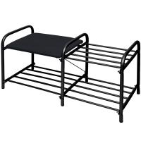 Этажерка д/обуви 2-х ярусная "Люкс №1" 360*330*800 винил матовый черный ЭТЛ1-1/Ч