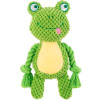 Игрушка с Лягушонок с пищалкой кантик зеленый текстиль 24х10х6см/Ти111/Евро