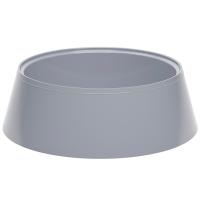 Миска одинарная пластик 0,3л д/животных серый/30шт/М8914