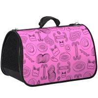 Сумка переноска ХАРД ДИЗАЙН ИИ  L 46*27*28см СП-120 розовый