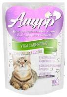 Корм для кошек Амурр 100г  ЖЕЛЕ утка с морковью
