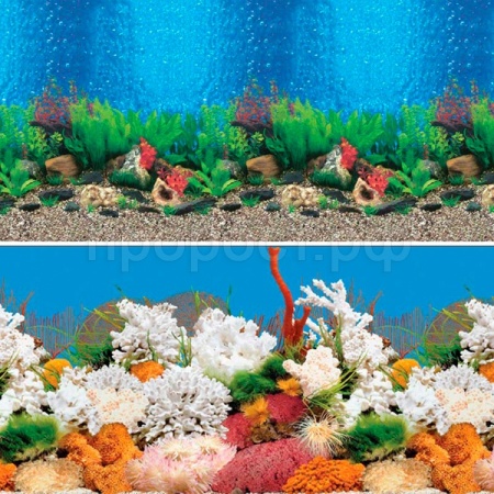 Фон для аквариума Голубые Гавайи/Белый коралл 0,5*15м 9019/9029/Триол