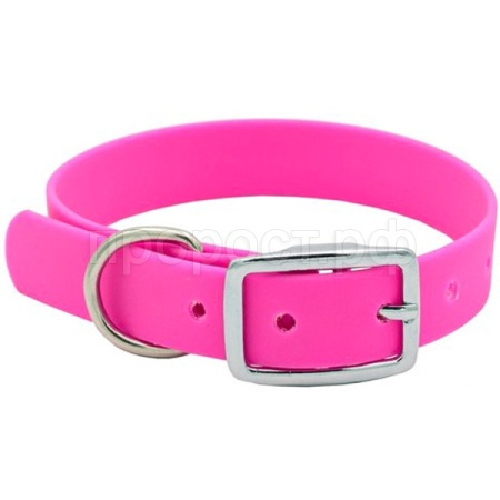 Ошейник биотан 20мм матовый розовый 27-35см/30120402-12/Каскад