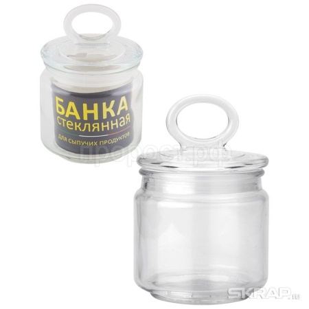 Банка для сыпучих продуктов стеклянная с крышкой 0,45л Coppetta 