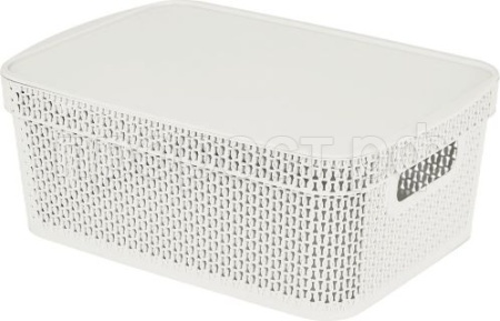 Корзина д/хранения Keeplex Ajur 11л с крышкой белое облако KL4115 /14шт/ПР