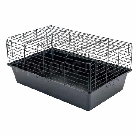 Клетка д/животных ОСТИН №1 складная с дверцей на крыше 78*48*34см черн/черн/4184/Дарэлл