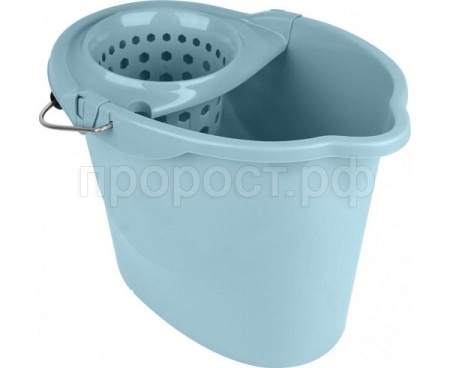 Ведро 12л с отжимом МОП Vogue небесный 