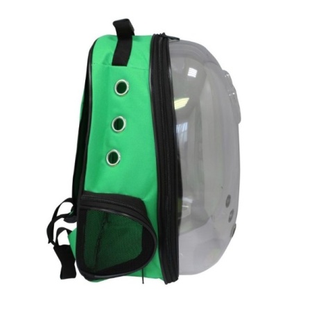 Рюкзак-переноска д/животн.с панор.видом 24x30x40см зеленый/Рс451з/