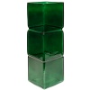 Ваза Квадрат Смещенный h30 10*10см изумруд 6360/300С-10/072989