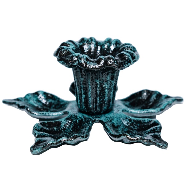 ДЕКОР Подсвечник Цветок антик зеленый РЗДИ/1шт ДЕКОР Подсвечник Цветок антик зеленый РЗДИ/1шт