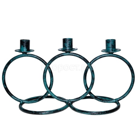 ДЕКОР Подсвечник Кольцо 3 свечи антик зеленый РЗДИ/1шт ДЕКОР Подсвечник Кольцо 3 свечи антик зеленый РЗДИ/1шт