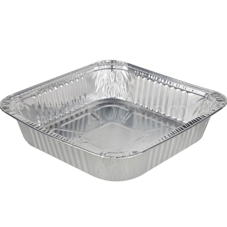 Форма д/выпечки 20,5*20,5*4,5см фольга квадрат. однораз. LAMINA 108085 /50шт/Mallony 