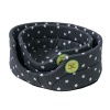 Лежанка овальная стеганая поролоновая хлопок Звездное Небо 42*34*18см/DONBARON