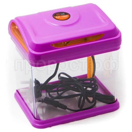 Аквариум куб полный комплект 4л(14*19*19см) фиолетовый/AQUARIUM 003