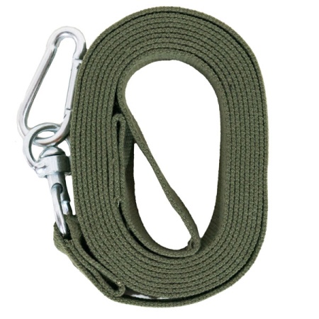 Поводок брезент 35мм*3м + карабин/29821