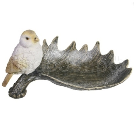 Подставка Лосиный рог с птичкой(акрил)L28W15H14 см  Подставка Лосиный рог с птичкой(акрил)L28W15H14 см