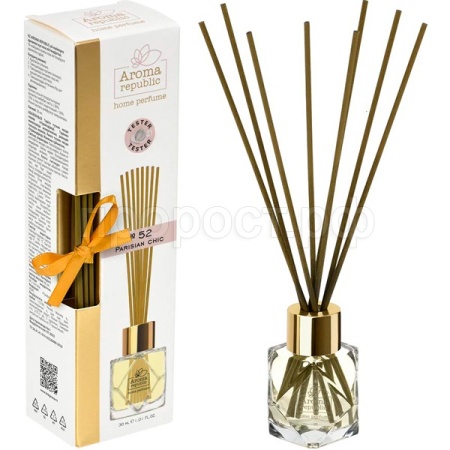 Диффузор д/дома с палочками 30мл Aroma Republic №52 Парижский шик 93800 /12шт /Профит  Диффузор д/дома с палочками 30мл Aroma Republic №52 Парижский шик 93800 /12шт /Профит