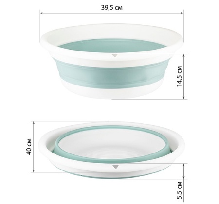 Таз ФЛЕКС 10л складной смоки М2502 /14шт/М-пласт  Таз ФЛЕКС 10л складной смоки М2502 /14шт/М-пласт