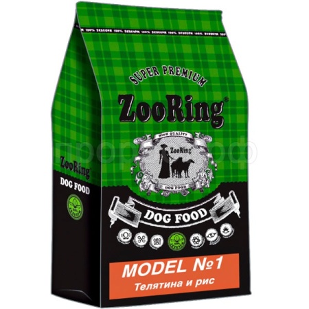 Собаки ZooRing Model №1 телятина и рис д/стерил. и кастр. собак всех пород 20кг/598994