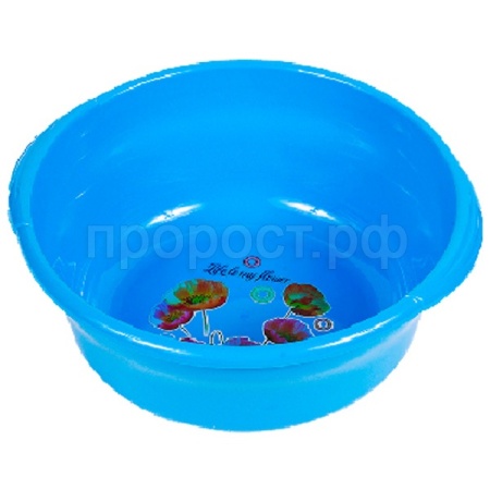 Таз 8л "Новинка" с ручками светло-синий 03012 Таз 8л "Новинка" с ручками светло-синий 03012