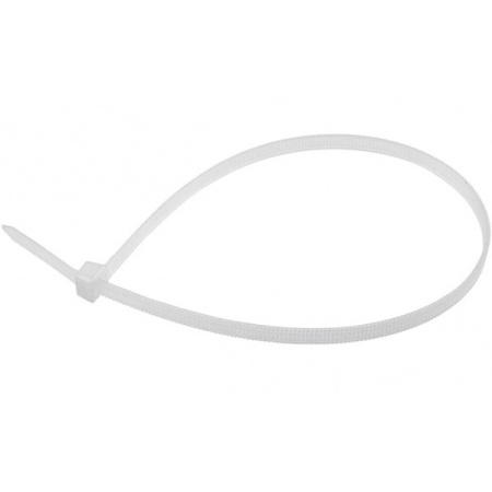 Хомут стяжка 250*4,8мм нейлоновая с тройным замком белая 100шт REXANT/67-0250-5/