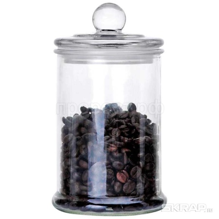 Банка дсыпучих продуктов стеклянная с крышкой 0,75л BANCA 